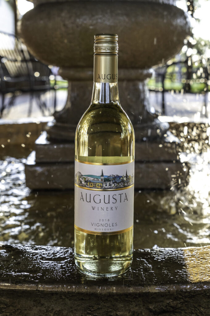 bottle of Vignoles wine
