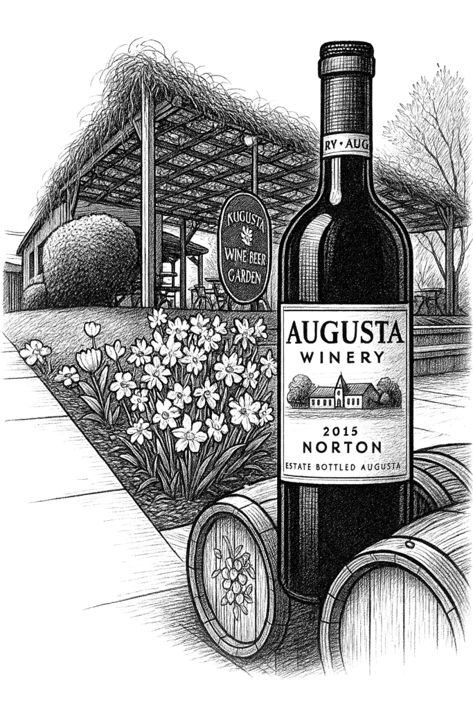 sketch of Augusta Wine Beer Garden
